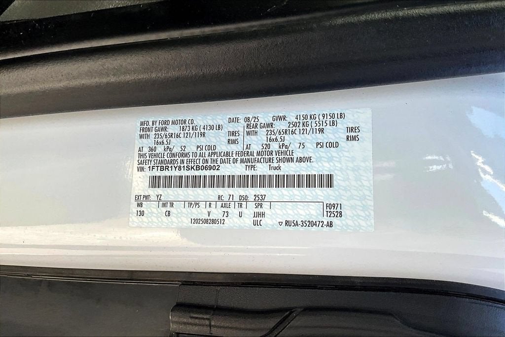 2025 Ford Transit Cargo Van T250 RWD LOW RF