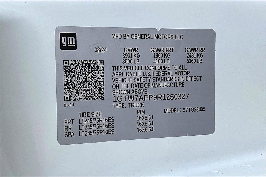 2024 GMC Savana Cargo 2500 Work Van