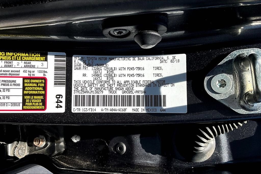 2018 Toyota Tacoma SR