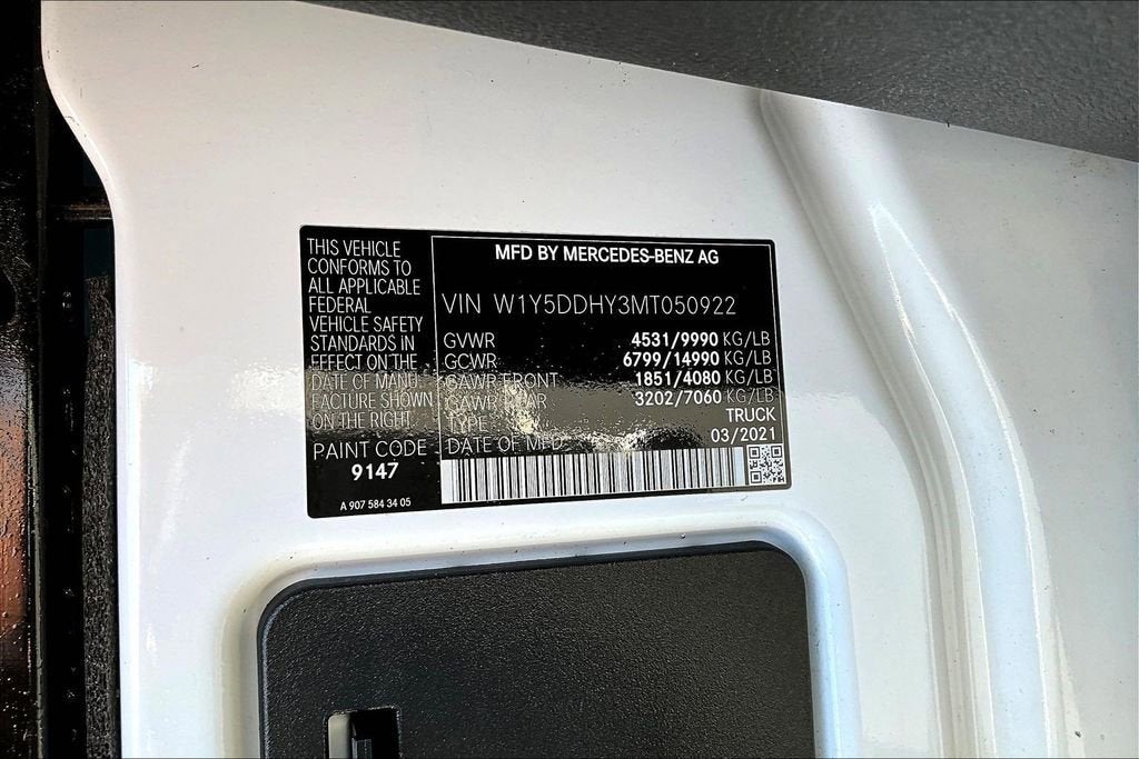2021 Mercedes-Benz Sprinter Cargo Van 3500 HIGH ROOF I4
