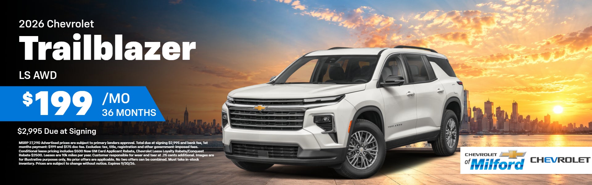 2026 Chevrolet Trailblazer Specials