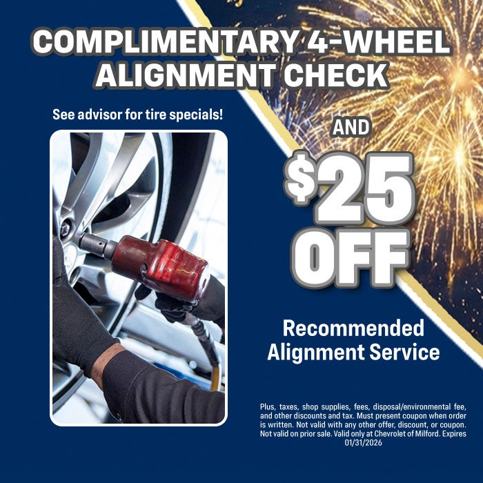 Complimentary 4-Wheel Alignment Check!