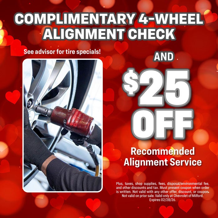 Complimentary 4-Wheel Alignment Check!