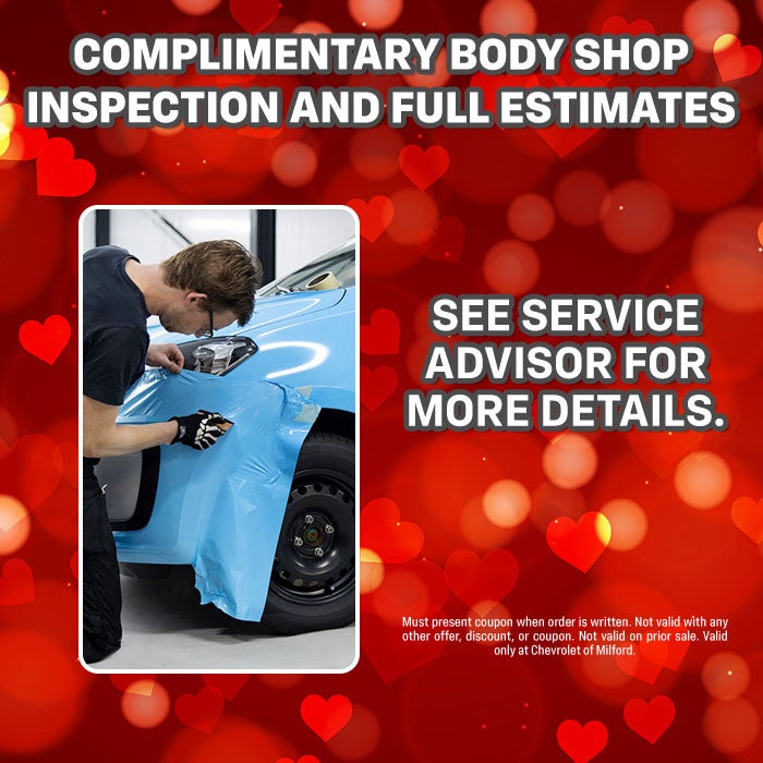 COMPLIMENTARY BODY SHOP INSPECTION & FULL ESTIMATES