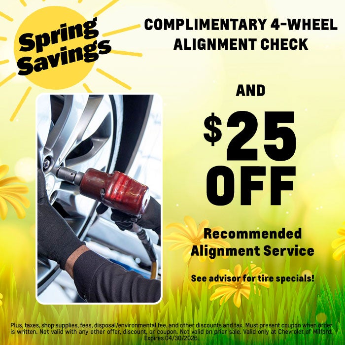 Complimentary 4-Wheel Alignment Check!