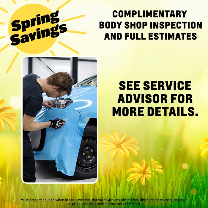 COMPLIMENTARY BODY SHOP INSPECTION & FULL ESTIMATES