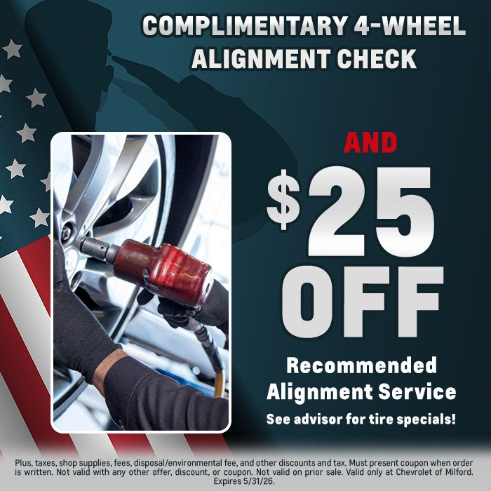 Complimentary 4-Wheel Alignment Check!